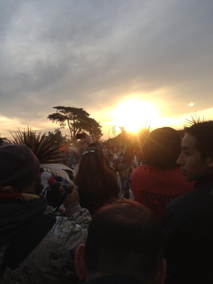 Sunrise on Alcatraz Island last year at Indigenous Peoples Sunrise Ceremony Photo Credit: LaNada War Jack