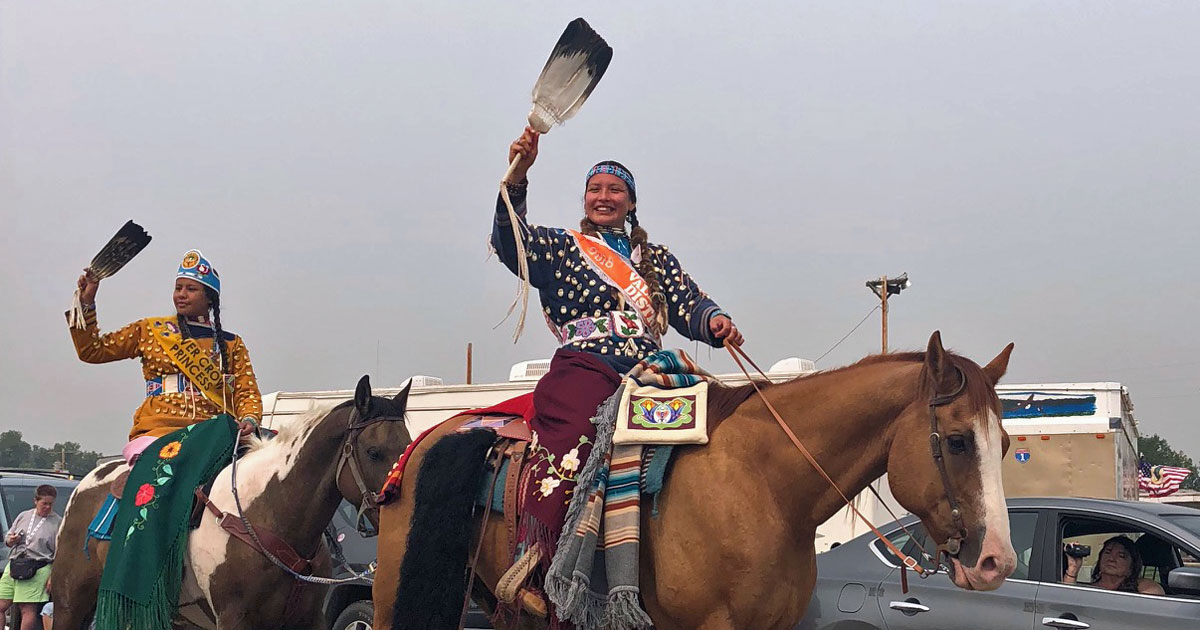 photo of Crow District Princess on horseback